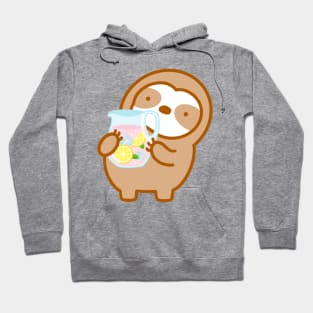 Cute Pink Lemonade Sloth Hoodie